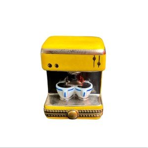 Peint Main Limoges France Espresso Trinket Box